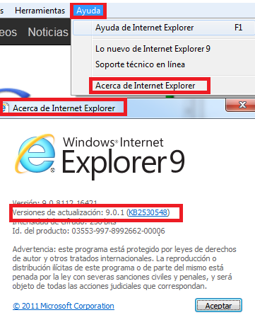 Update internet explorer